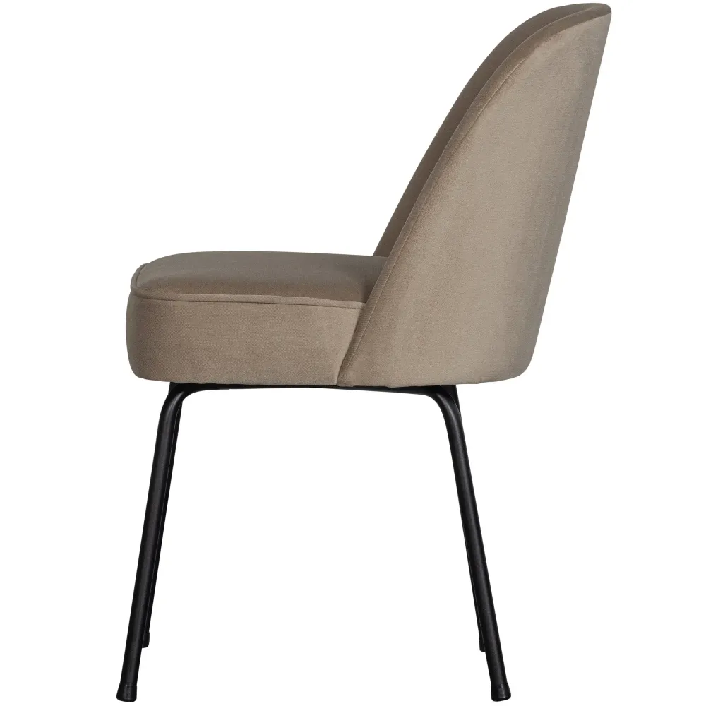 WOOOD eetkamerstoelen Vogue - Fluweel - Khaki - Set van 6