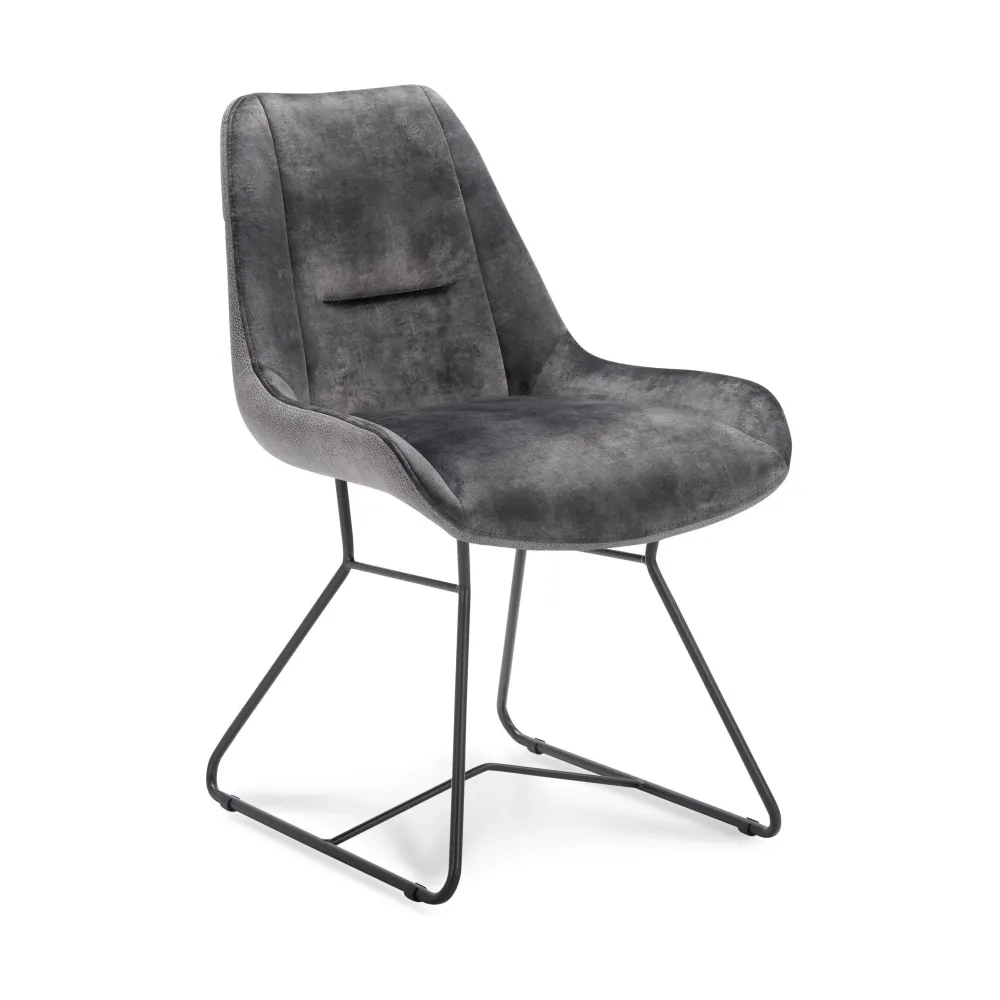 Comodo Bolta eetkamerstoel grijs/zwart XL Company