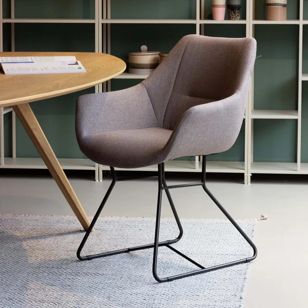Comodo Bolta eetkamerstoel grijs/zwart XL Company