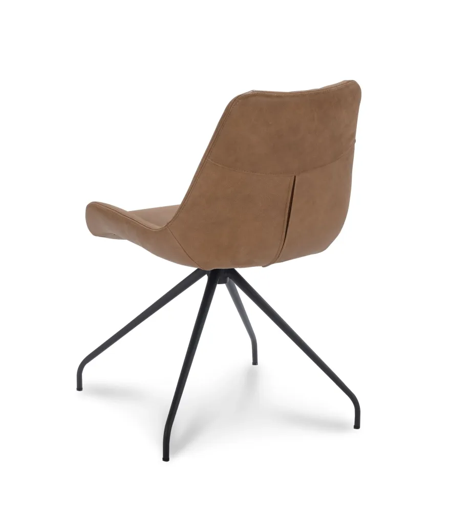 Comodo Carbina eetkamerstoel cognac leder XL Company