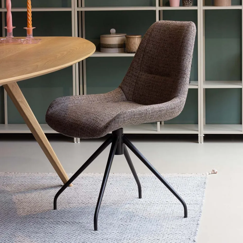 Comodo Carbina eetkamerstoel cognac leder XL Company