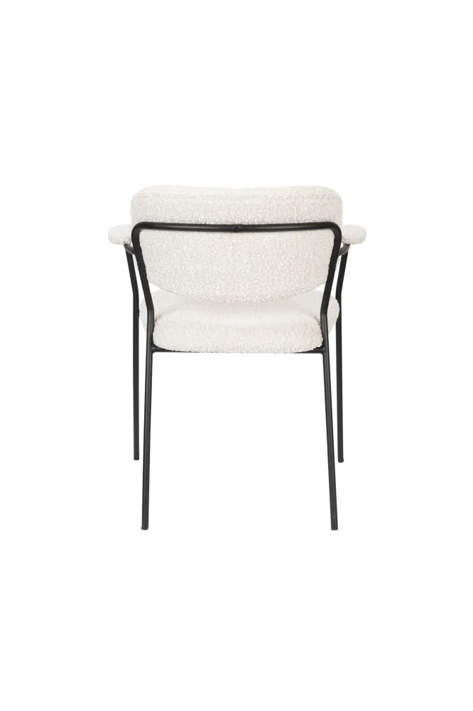 Set van 2 eetkamerstoelen Alina bouclé met armleuning Zuiver BV