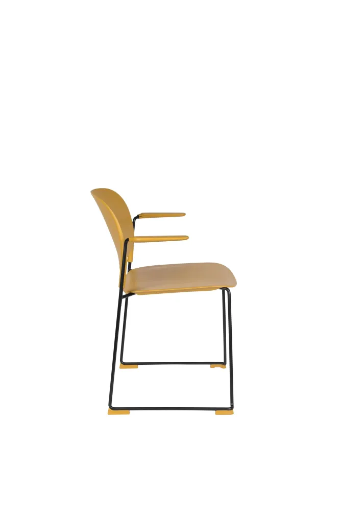 Set van 4 eetkamerstoelen Bradney met armleuning Zuiver BV