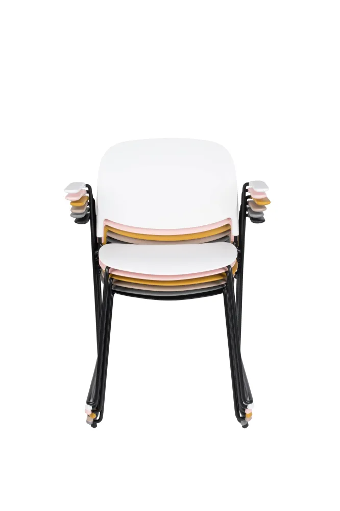 Set van 4 eetkamerstoelen Bradney met armleuning Zuiver BV