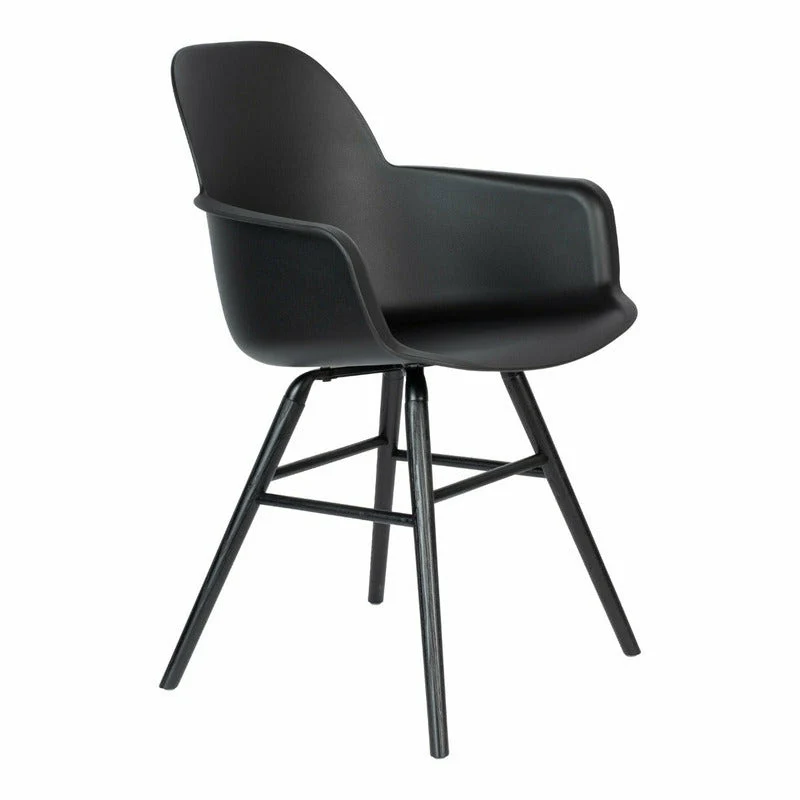 Stoel Albert Kuip | met armleuning | zwart | Zuiver