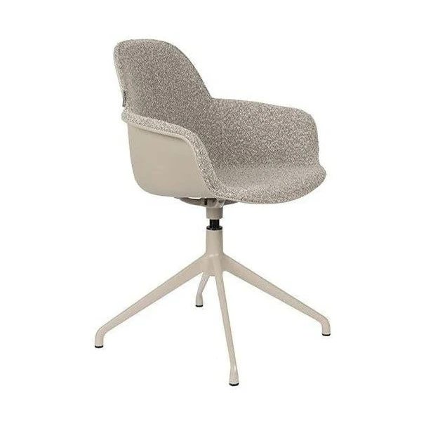 Zuiver Albert Kuip eetkamerstoel met arm swivel gestoffeerd Taupe