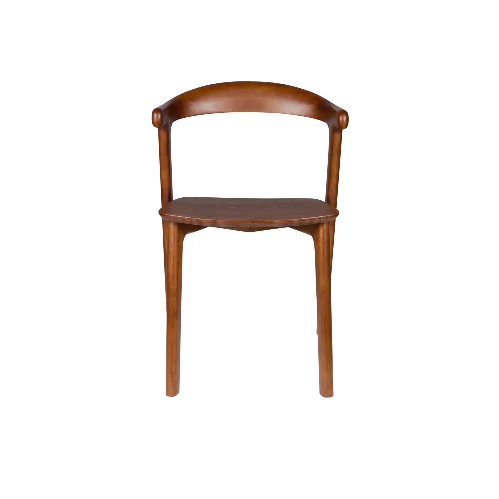Zuiver Northwood Eetkamerstoelen Armleuning Hout Walnoot kleur - Set van 2