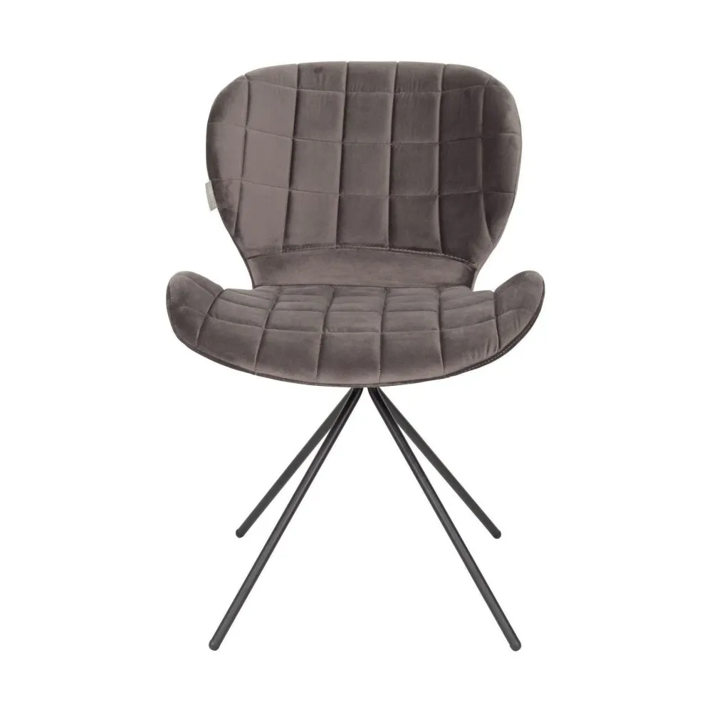 Zuiver OMG eetkamerstoel velvet Grey