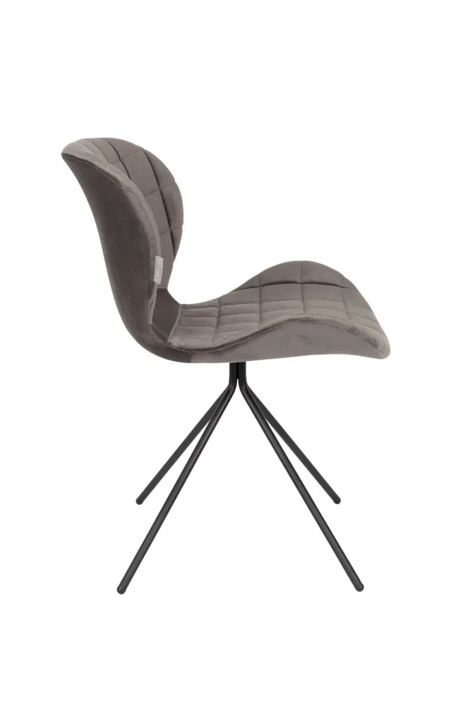 Zuiver OMG eetkamerstoel velvet Grey