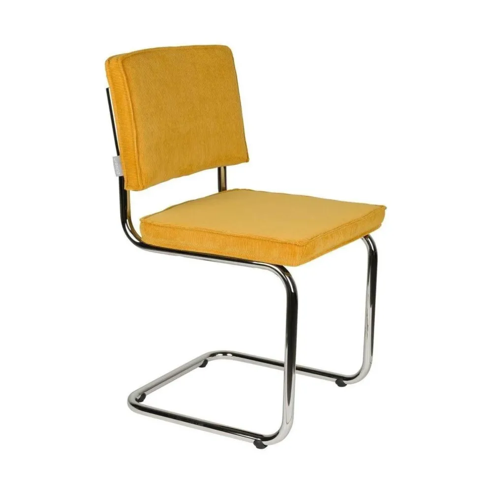 Zuiver Ridge Rib eetkamerstoel Yellow