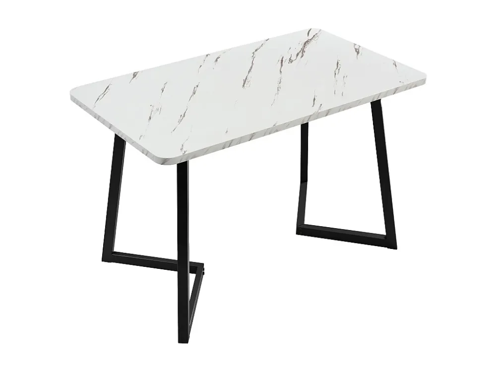 Eettafelset 117x68x75cm met 4 fluwelen stoelen - MDF hout en metaal - Zwart Merax