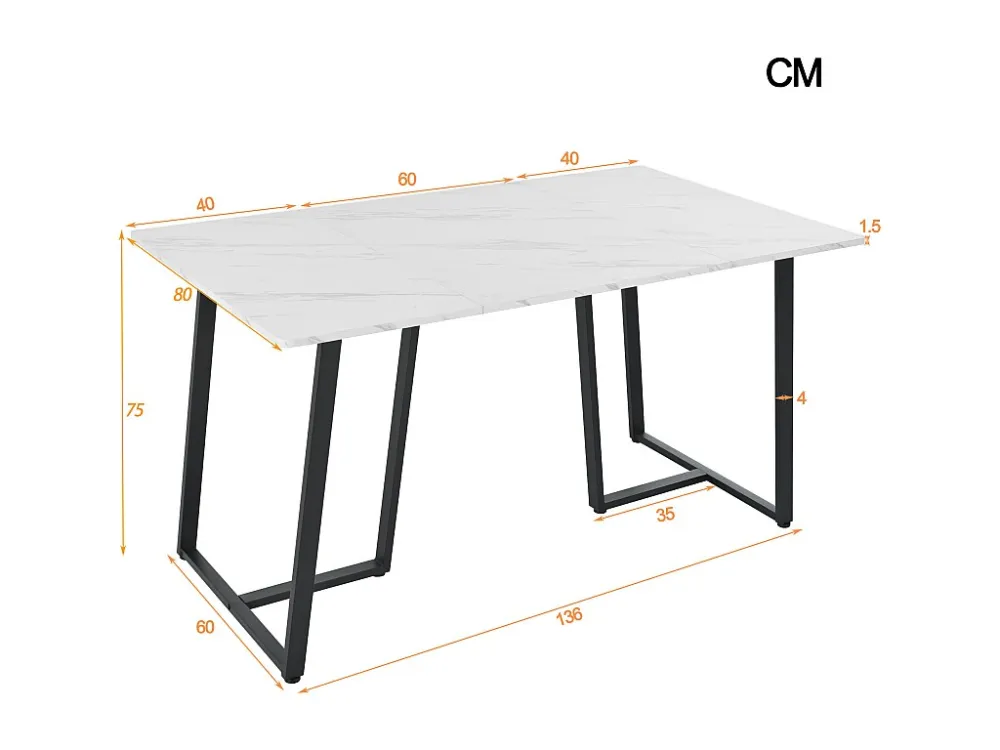 Tafelset met 4 fluwelen stoelen - MDF + metaal - zwart Merax