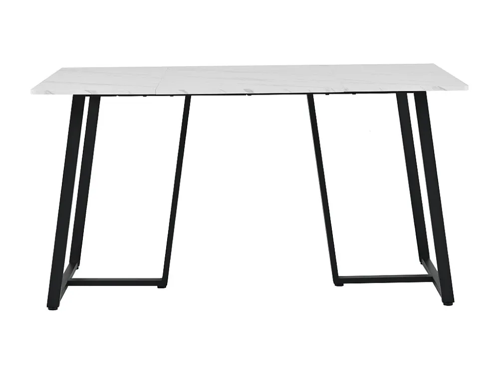 Tafelset met 4 fluwelen stoelen - MDF + metaal - zwart Merax