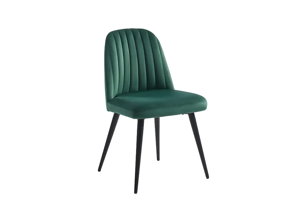 Set eettafel CLARA + 4 stoelen ELEANA - Antraciet & groen - Koop nu eenvoudig en goedkoop