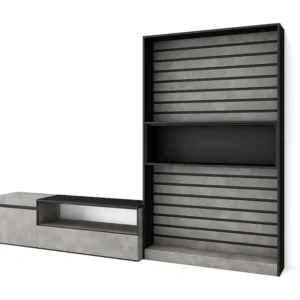 Meubels voor woonkamer, 260x186x35cm, Voor tv's tot 65", TV-Tafel, Cement Skraut Home