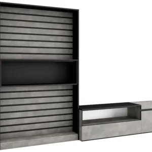 Meubels voor woonkamer, 260x186x35cm, Voor tv's tot 65", TV-Tafel, Cement Skraut Home