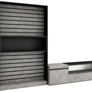 Meubels voor woonkamer, 260x186x35cm, Voor tv's tot 65", TV-Tafel, Cement Skraut Home