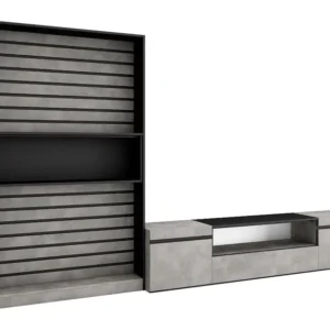 Meubels voor woonkamer, 310x186x35cm, Voor tv's tot 80", TV-Tafel, Cement Skraut Home