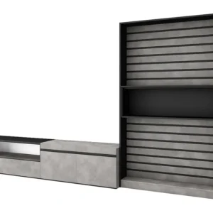 Meubels voor woonkamer, 310x186x35cm, Voor tv's tot 80", TV-Tafel, Cement Skraut Home