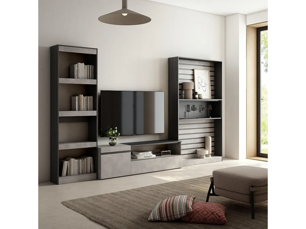 Meubels voor woonkamer, 320x186x35cm, TV-Tafel, Cement Skraut Home