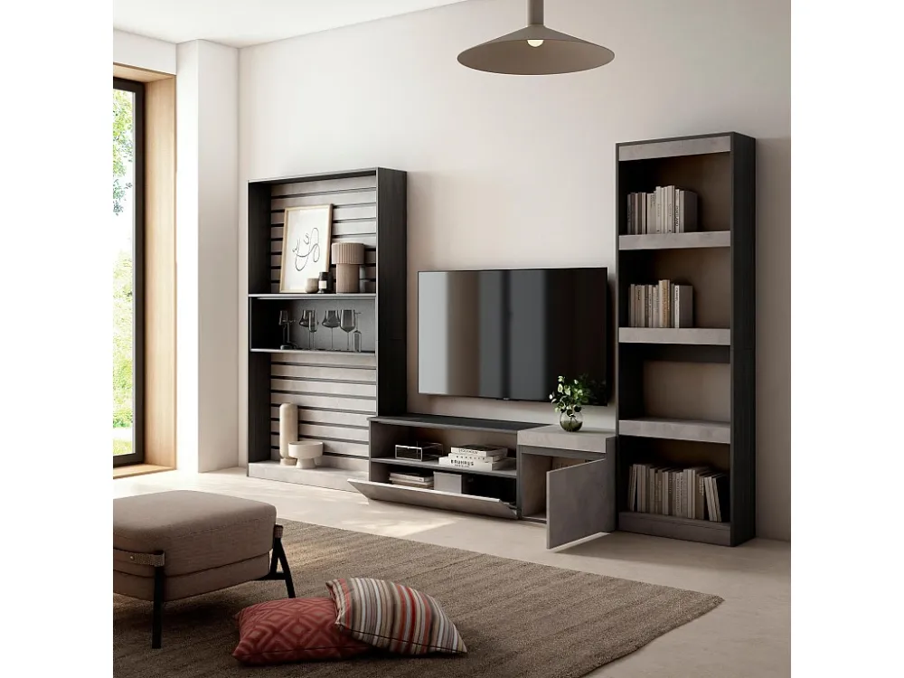 Meubels voor woonkamer, 320x186x35cm, TV-Tafel, Cement Skraut Home