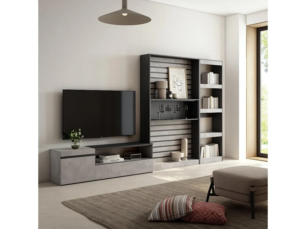 Meubels voor woonkamer, 320x186x35cm, TV-Tafel, Cement Skraut Home