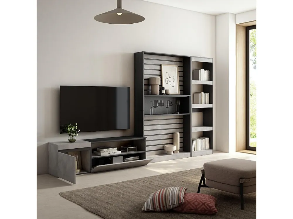 Meubels voor woonkamer, 320x186x35cm, TV-Tafel, Cement Skraut Home