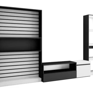 Meubels voor woonkamer, 320x186x35cm, TV-Tafel, Wit en Zwart Skraut Home