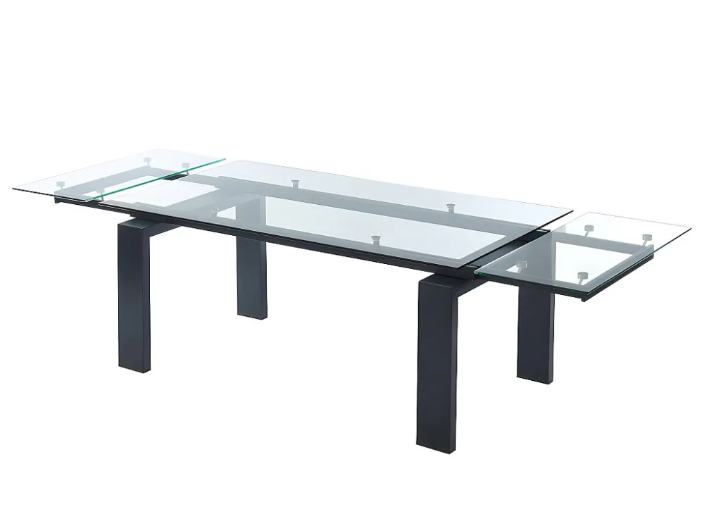 Set eettafel LUBANA + 4 stoelen MUSE - Zwart & beige - Koop nu eenvoudig en goedkoop