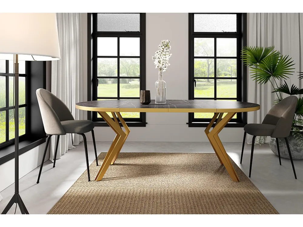 Eetkamertafel RANDI DT100 100x176x76 Zwart