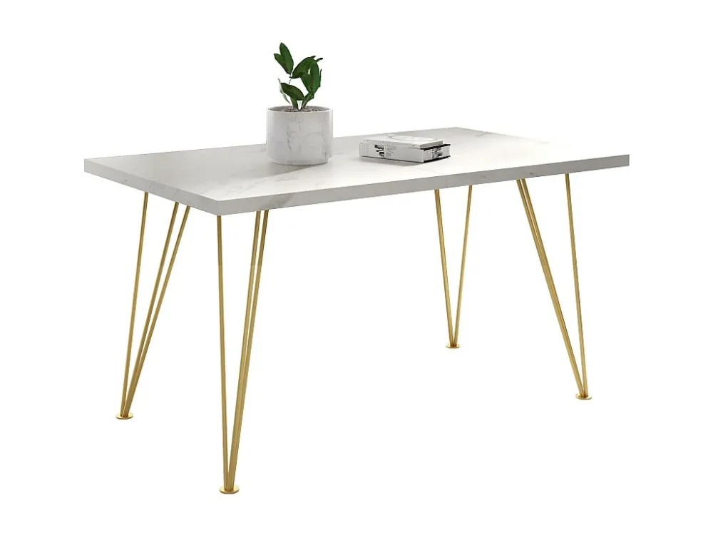 Eetkamertafel ROSE DT80 80x220x76 Wit