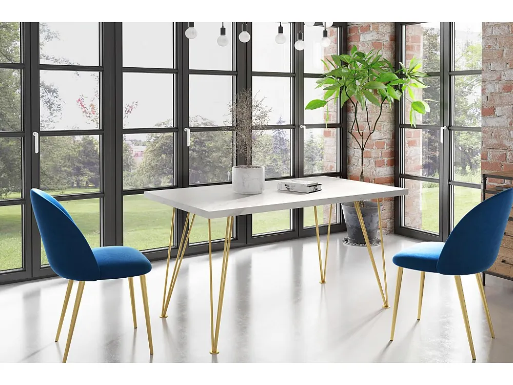 Eetkamertafel ROSE DT80 80x220x76 Wit