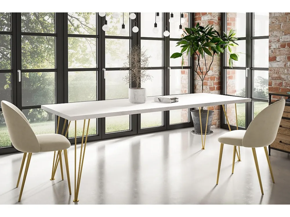Eetkamertafel ROSE DT90 90x260x76 Wit