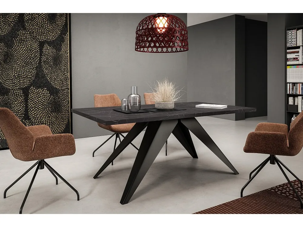 Eetkamertafel VENTO DT80 80x240x76 Zwart