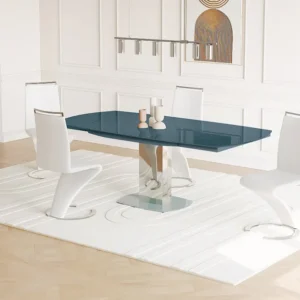 Eettafel TALICIA uitschuifbaar - 6 tot 8 personen - grijs