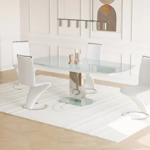 Eettafel TALICIA uitschuifbaar - 6 tot 8 personen - wit