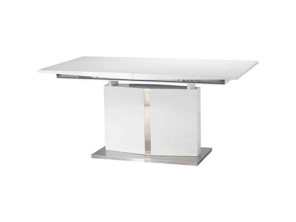 Eettafel TRINITY - Uitschuifbaar - Roestvrij staal - zwart & wit