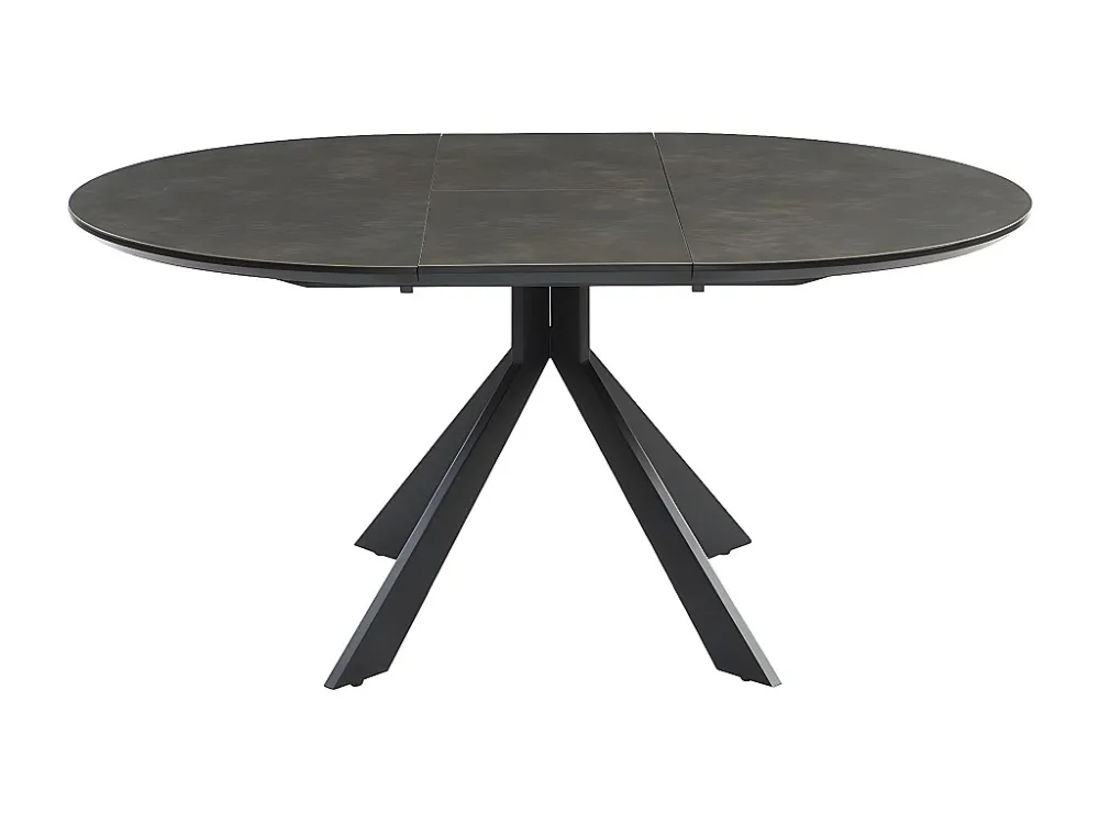 Uitschuifbare eettafel - 4-6 plaatsen - Keramiek en Metaal - Antraciet. CLARA Maison Céphy