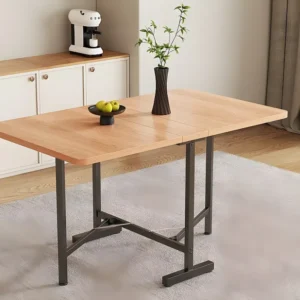 Opvouwbare MDF eettafel - 120 x 80 cm - geschikt voor 4 tot 6 personen - Naturel ModernLuxe