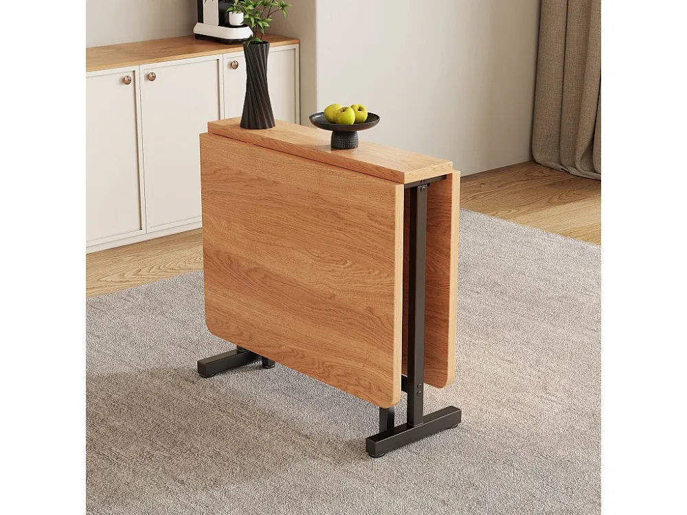 Opvouwbare MDF eettafel - 120 x 80 cm - geschikt voor 4 tot 6 personen - Naturel ModernLuxe