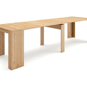 Uitschuifbare Consoletafel, 300, Voor 14 personen, Tafel, Eiken Skraut Home