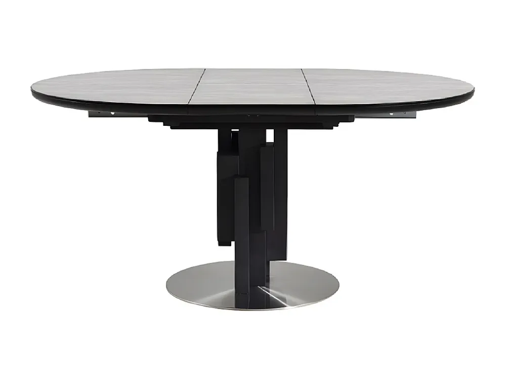 Uitschuifbare eettafel KALEA - MDF & metaal - Grijs-koop nu