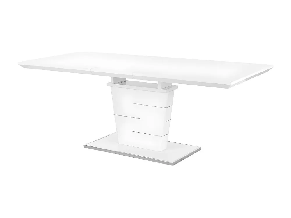 Uitschuifbare eettafel 6 à 8 personen van wit mdf AMELLE