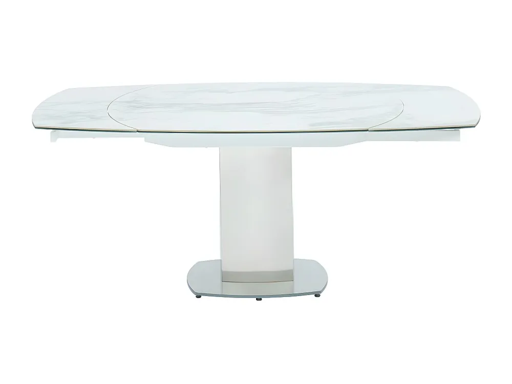 Uitschuifbare eettafel TALICIA - 4 tot 6 personen - Keramiek en ijzer