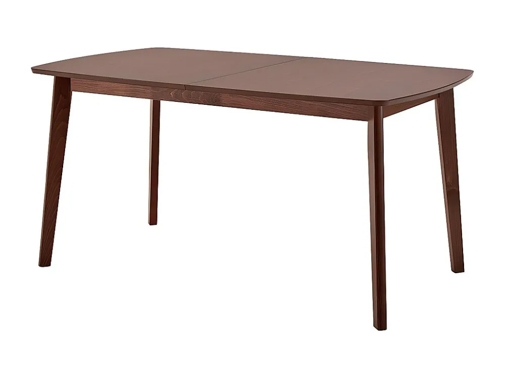 Uitschuifbare eettafel 6 tot 8 personen van mdf en massief beukenhout - Naturel - SILVIA