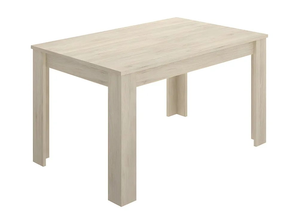 Uitschuifbare spaanplaten eettafel BALKIS - Kleur: Eiken