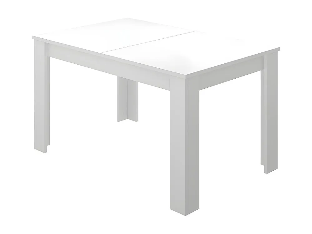 Uittrekbare spaanplaten eettafel BALKIS - Kleur: Wit