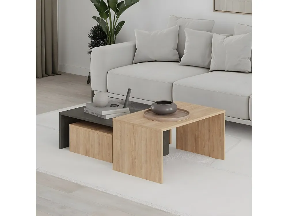 Set van 3 salontafels Trio - L80 cm Calicosy