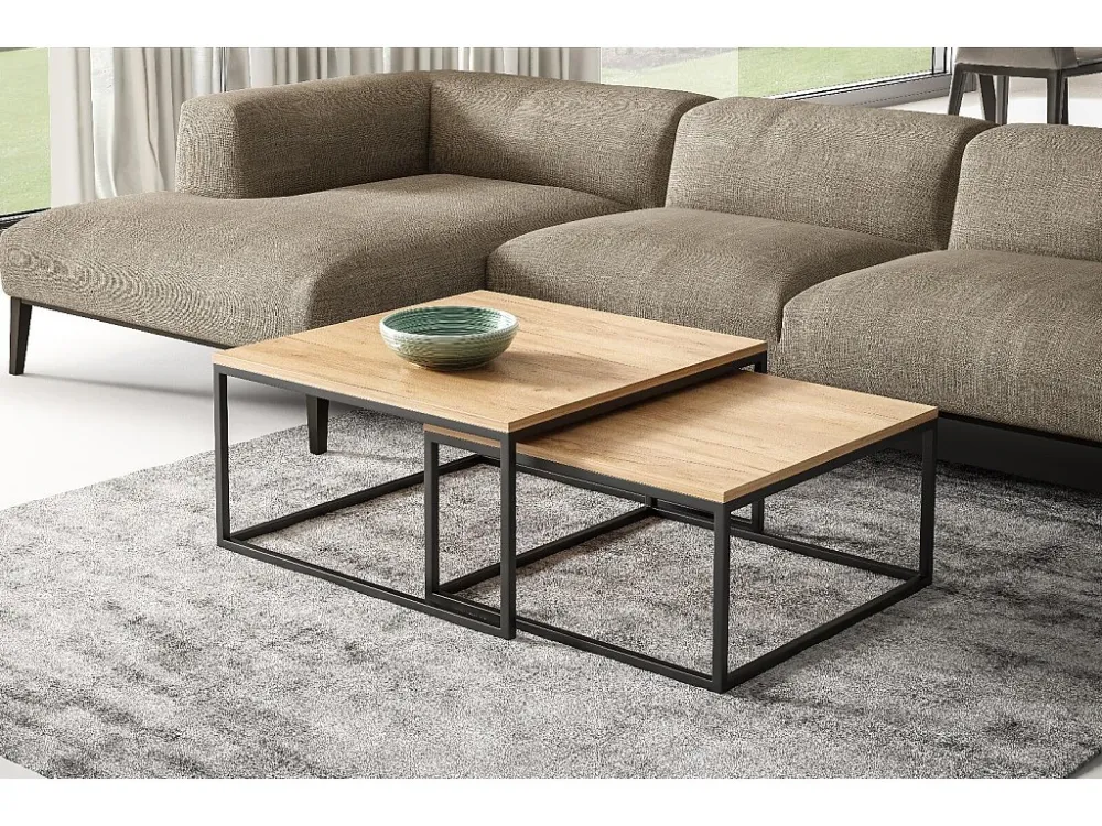 Salontafel DUAL CT76 76x76x39 Beige