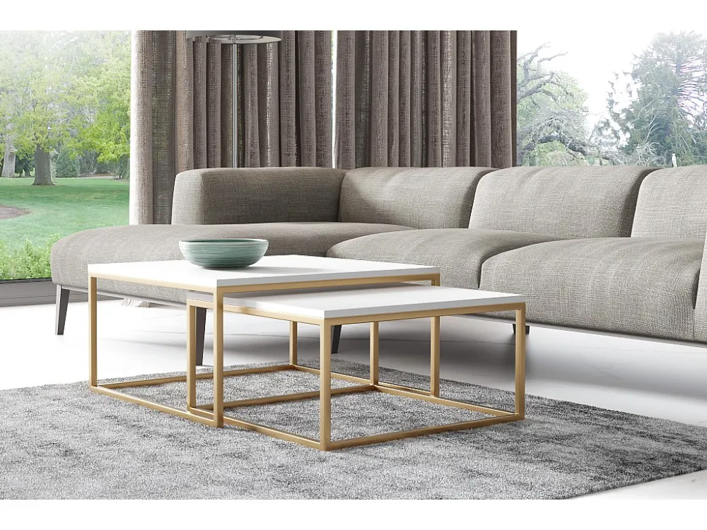 Salontafel DUAL CT76 76x76x39 Wit